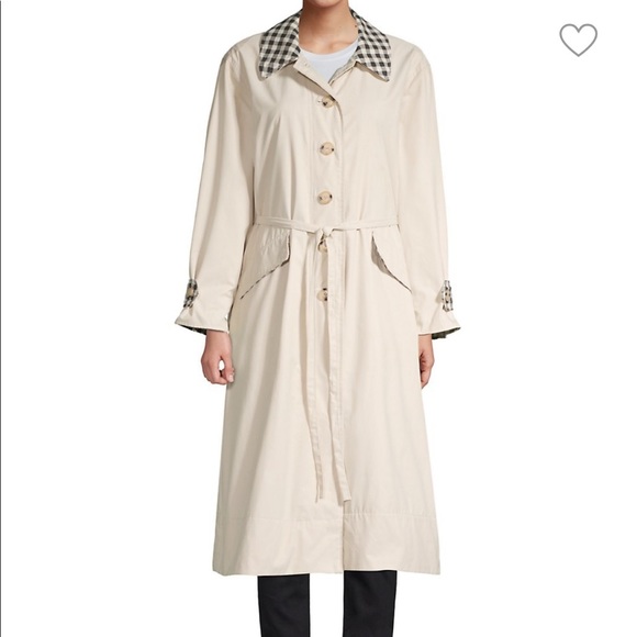 SOLD 🥰 NWT Barbour by Alexa Chung Glenda Trench Coat in Mist Gingham - Picture 3 of 6